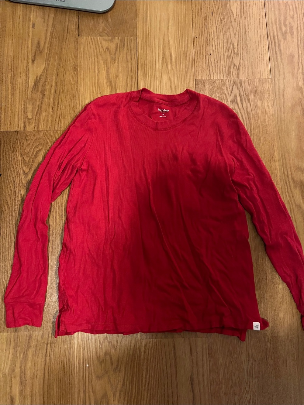 Comfort Stretch Long-Sleeve Crewneck Tee - Red